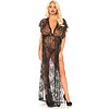 Chemise Leg Avenue Lace Kaften Robe Negru S-M