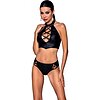 Set Din Piele Passion Nancy Bikini Negru L-XL