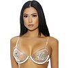 Sutien Forplay Clear Things Up Rhinestone Alb S-L