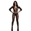 Catsuit Le Desir Lace Sleeved Negru S-L